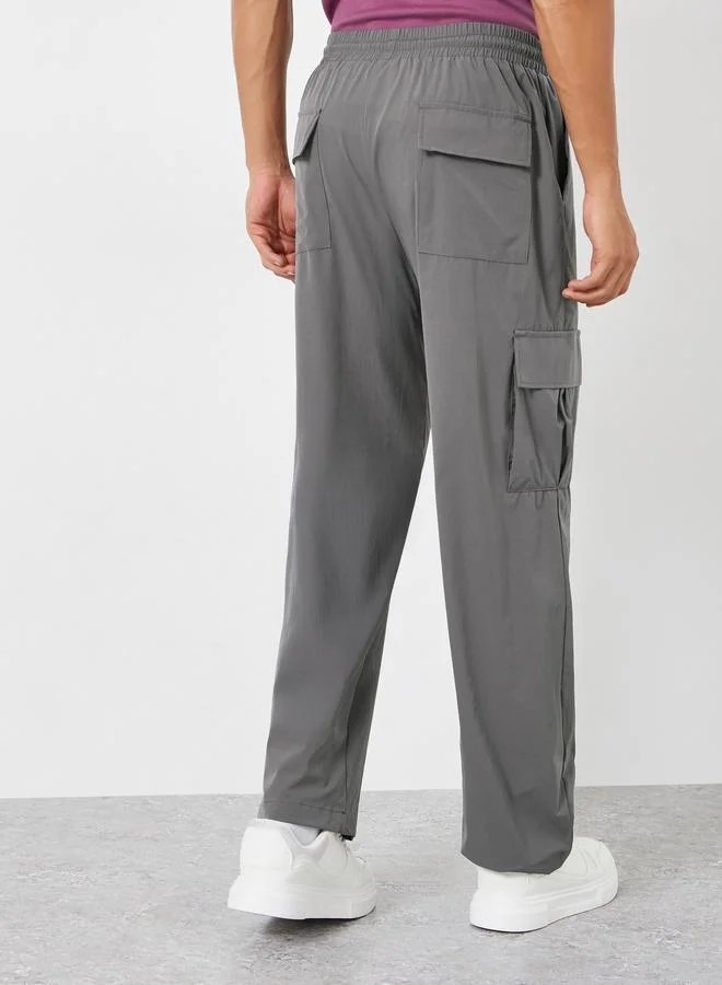 Styli  Men Grey Relaxed Cargo Pants for Men | Best Price UAE